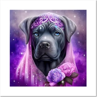 Glowing Cane Corso Puppy Posters and Art